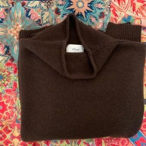 Wilfred Aritzia Cashmere Rollneck Sweater XL Chocolate Brown